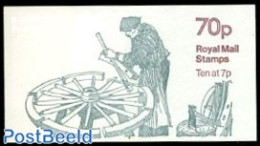 Great Britain 1978 Definitives Booklet, Wheel Making, Selv. Right, Mint NH, Stamp Booklets - Ungebraucht