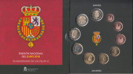 España Spain  2018 Cartera Oficial Monedas Euros + 2€ Felipe VI Y Compostela - Spanien