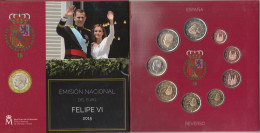 España Spain 2015 Cartera Oficial Euros € + Moneda 2€ Con. Altamira  FNMT - España