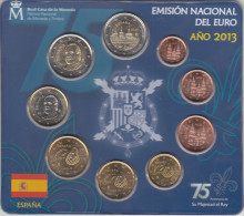 España Spain 2013 Cartera Oficial Euros € + Moneda 2€ Conm. Monasterio De El E - España