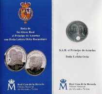 España Spain 2004 Cartera Oficial Moneda 12€ Euros Boda Felipe Y Leticia  Plat - Spanien