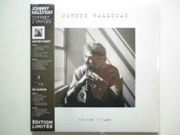 Johnny Hallyday Coffret 2LP Vinyles Rester Vivant & De L'amour - Other - French Music