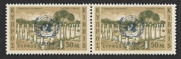 SE)1964 CYPRUS  STRIP OF 2 WITH UN OVERLOAD, MNH - Otros & Sin Clasificación