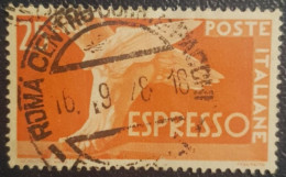 Italy 25L Used Postmark Stamp Express Roma Cancel - Oblitérés