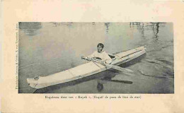 Groenland - Esquimau Dans Son Kayak - Esquif De Peau De Lion De Mer - Scènes Et Types - Animée - CPA - Voir Scans Recto- - Greenland