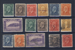 16x Canada Medallion Stamps #195 To 201 + 2x Coils M & U Guide Value = $110.00 - Used Stamps