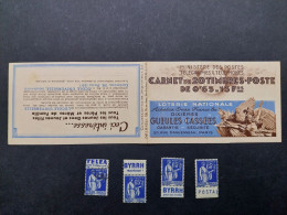 Carnet Vide 1937 Série 15/1 Paix 20x0,65f Bleu Couverture13f Gueules Cassées Pub Tela, Byrrh, Byrrh, C.C. Postal - Anciens : 1906-1965