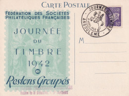 Journée Du Timbre, "Restons Groupés", Avril 1942, Angoulême - Giornata Del Francobollo