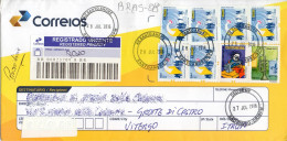 Philatelic Envelope With Stamps Sent From BRAZIL To ITALY - Brieven En Documenten