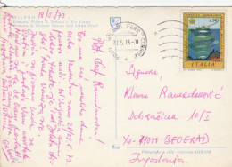 Postcard Milano ,stamp:1973 The 100th Anniversary Of The Naval Hydrographic Institute - 1971-80: Storia Postale