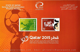 Qatar 2014 World Men's Handball Championship, New Issue Bulletin Brochure, Sports Logo Mascot Cartoon Arab Child Costume - Balonmano
