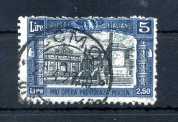 1926 REGNO N.209 USATO 5 Lire +2,5, Milizia, Pro Opera Previdenza - Afgestempeld