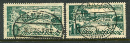 DANZIG 1936 Anniversary Of Brösen 10 Pf. In Both Shades, Used..  Michel 259a+b - Afgestempeld