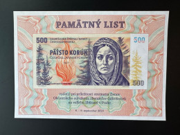 2023 Matej Gabris Pamatny List Meeting Collectors Prague September UNC SPECIMEN ESSAY Tirage Limité - Fiktive & Specimen