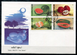 THAILAND 1162-1165 FDC - Früchte, Fruit  - THAÏLANDE - Thailand