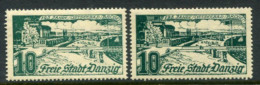 DANZIG 1936 Anniversary Of Brösen 10 Pf. In Both Shades, MNH / **..  Michel 259a+b - Nuevos