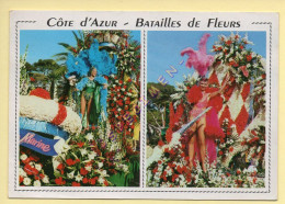 06. NICE - Batailles De Fleurs, 2 Vues (animée) (Ed. SEPT) (voir Scan Recto/verso) - Marchés, Fêtes