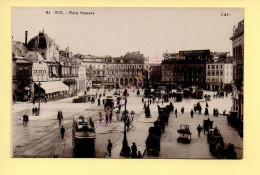 06. NICE - Place Masséna (animée, Voitures, Attelage, Tramway) (Ed. CAP) (voir Scan Recto/verso) - Places, Squares