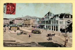 06. NICE - La Place Masséna Et Le Casino (animée, Attelage, Tramway) (Ed. L.V.) (voir Scan Recto/verso) - Places, Squares