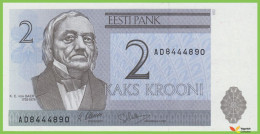 Voyo ESTONIA 2 Krooni 1992 P70a B213a AD UNC - Estonie