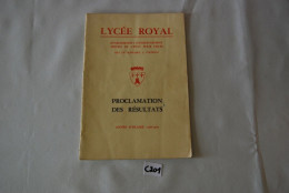 C201 Livret - Résultats 1958 59 - Ecole Tournai Lycée Royal - Diplomi E Pagelle