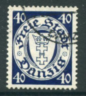 DANZIG 1938 Arms Definitive With Swastika Watermark 40 Pf. Used.  Michel 295 - Used