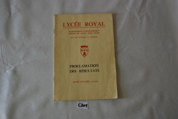 C201 Livret - Proclamation Résultats - Ecole Tournai Lycée Royal - 1957 - 1958 - Diplomi E Pagelle