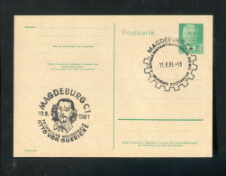 "DDR" 1961, Postkarte Mit 2 Verschiedene SSt. "MAGDEBURG" (R0077) - Postkarten - Gebraucht