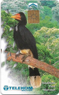 Malaysia - Telekom Malaysia (chip) - Birds - Southern Pied Hornbill, Chip Gem2 Red, 5RM, Used - Malaysia