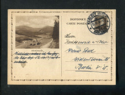 "TSCHECHOSLOWAKEI" 1936, Bildpostkarte Mit Bild "KRKONOSE" Und Stempel "KARLOVY VARY" Nach Berlin (R0080) - Ansichtskarten