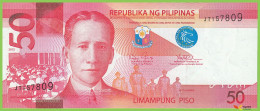 Voyo PHILIPPINES 50 PISO 2013 P207a B1078c JT UNC - Filippine