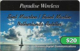 St. Maarten (Antilles Netherlands) - Paradise Wireless - Sailing At The Ocean, Remote Mem. 20$, Used - Antillen (Nederlands)