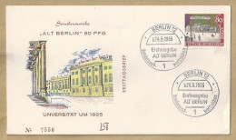 SONDERMARKE. ERSTAUSGABE. ALT BERLIN 80 PFG. UNIVERSITAT UM 1825 -. B 24.5.1963. - 1948-1970