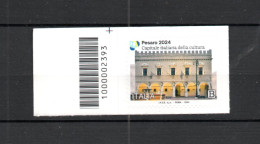 ITALIA :   PESARO 2024 Capitale Italiana Cultura - C/Barre N° 2393  MNH** Del  26.02.2024 - Barcodes