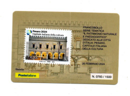 ITALIA :   Tessera Filatelica -  PESARO  2024 Capitale Italiana Cultura -  26.02.2024 - Philatelistische Karten