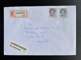 NETHERLANDS 1993 REGISTERED LETTER EMMERCOMPASCUUM TO UTRECHT 07-01-1993 NEDERLAND AANGETEKEND - Cartas & Documentos