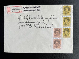 NETHERLANDS 1990 REGISTERED LETTER ENSCHEDE WESSELERNERING TO VIANEN 20-11-1990 NEDERLAND AANGETEKEND - Cartas & Documentos