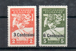 Austrian Fieldpost (Italy) 1918 Old Set Express-stamps (Michel 24/25) Nice MLH - Gebraucht