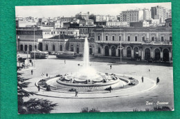 CARTOLINA POSTALE NON VIAGGIATA ANNI 50 BARI  PUGLIA ITALIA STAZIONE FERROVIARIA POSTCARD 0165 - Bari