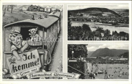 72311668 Bad Hoenningen Thermalbad Blick Ueber Den Rhein Eisenbahn Maedchen Mit  - Bad Hoenningen
