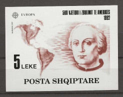 1992 MNH Cept Albania Block - 1992