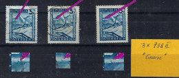 ÖSTERREICH Plattenfehler 3 X ANK-Nr. 738 II - 2 X Gestempelt Und 1 X Postfrisch - Siehe Beschreibung Und Bild - Variétés & Curiosités