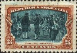 ARGENTINA - AÑO 1910 - Centenario De La Revolución De Mayo De 1.810 - 1.910 - El Primer Congreso Nacional - Oblitérés