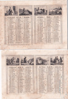 ALMANACH 1850 CALENDRIER 2 SEMESTRIELS Allégorie Coutumes  Viequotidienne  Imp. Dubois -Trianon( (2024 Mars 480) - Small : ...-1900