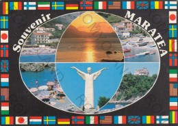 CARTOLINA  C3 MARATEA,POTENZA,BASILICATA-SOUVENIR MARATEA-MARE,SOLE,ESTATE,VACANZA,BARCHE,BELLA ITALIA,VIAGGIATA 1990 - Potenza