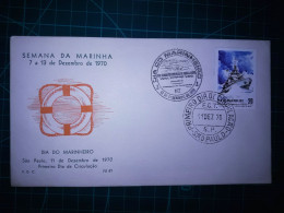 BRÉSIL, Enveloppe FDC Avec Cachet De La Poste Et Timbre Spécial. Commémorative De La "Semana Da Marinha" - FDC
