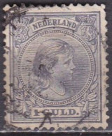 1891 Prinses Wilhelmina 1 Gulden Grijsviolet NVPH 44 - Oblitérés