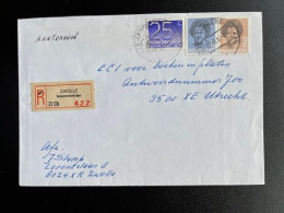 NETHERLANDS 1987 REGISTERED LETTER ZWOLLE CAMPHERBEEKLAAN TO UTRECHT 28-08-1987 NEDERLAND AANGETEKEND - Covers & Documents