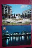 2 PCs Lot - Africa. ESPAÑA, CEUTA , Plaza Capitan Ramos- Old Postcard - Ceuta