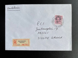 NETHERLANDS 1984 REGISTERED LETTER ZOETERMEER MIDDELWAARD TO UTRECHT 28-02-1984 NEDERLAND AANGETEKEND - Covers & Documents